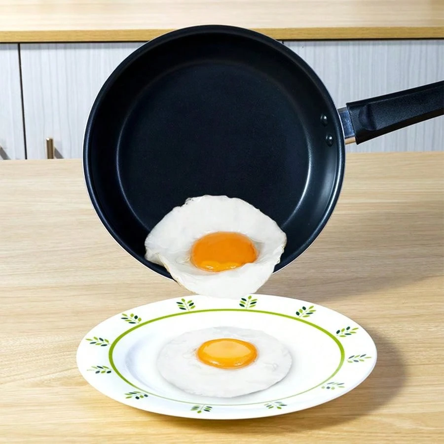 A 20cm Black NonStick Small Frying Pan, Aluminum Alloy Body With Rapid