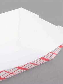 10pcs Fold-Free Red Grid Pattern Paper Boxes For Party Food Packaging, Disposable Fries & Fried Chicken Holder - Red and White - View 5