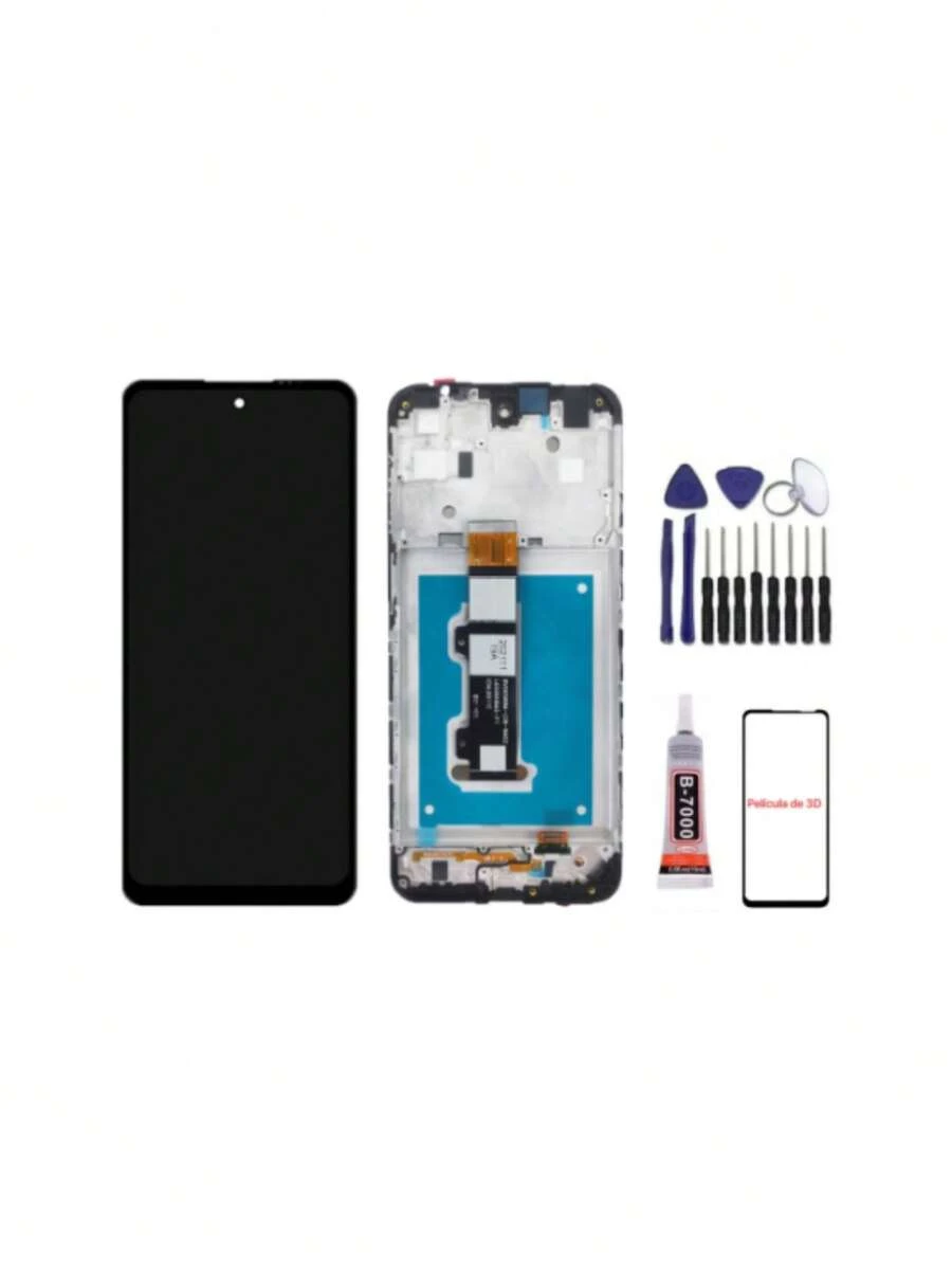 Mobile Phone LCD Screens - Tela Preto Com Aro + Pelicula 3D + Chaves + Cola 15ml - 查看 1