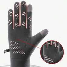 1 Pair Of Outdoor Warm Gloves For Couples, Windproof, Waterproof, Anti-Slip Cycling Gloves For Men And Women, Velvet Cold-Proof Touch Screen Gloves - Grey - View 4