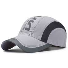 1pc Summer Women Sports Running Quick Drying Waterproof Sun Hat Men Outdoor Fashion Adjustable Golf Baseball Cap For Snapback Visors - Light Grey - View 1