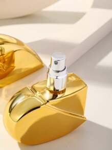 1PC 25ML Portable Heart Shape Travel Perfume To Quickly Add Cosmetics, Heart-Shaped Portable Spray Bottle Metal Shell Refillable Empty Perfume Atomizer, Valentine'S Day Heart Shaped Perfume Bottle Perfume Atomizer - Gold - View 3