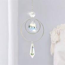 新款彩色開環水晶編織夢網裝飾品,配有透明裝飾和水晶吊飾,適用於家庭/汽車裝飾 - 透明色 - 查看 5