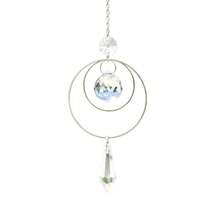 新款彩色開環水晶編織夢網裝飾品,配有透明裝飾和水晶吊飾,適用於家庭/汽車裝飾 - 透明色 - 查看 3