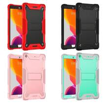 Funda De Protección De Silicona Y Pc Para Tablet Con Soporte De Bloque De Color, Compatible Con Ipad 10.2/ipad Pro 11/ipad Mini 6 - Rojo - Ver 11