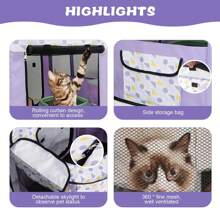 1pc Portable Pet Playpen, Foldable Exercise Play Tent Kennel Crate For Puppy Dog Yorkie Cat Bunny, Great For Indoor Outdoor Travel Camping Use, Come With Free Carring Case, 600D Oxford