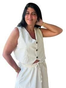 Women Two-Piece Outfits - 米色 - 查看 2