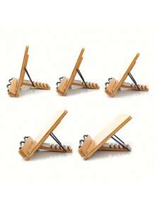 1 pieza Atril de lectura de madera, Soporte de libros, Soporte para computadora, Estantería de libros multifuncional para lectura y volteo, Un regalo - Albaricoque - Ver 8