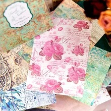 30 Sheets/Package Floral Pattern Texture Material Book, Scrapbook Collage Diy Decoration Background Papers, Personalized Cutting Album Material, Creative School Stationery - White - View 3