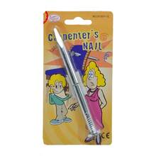 1pc Plastic Prank Spike Tool For Halloween Fool'S Day Festival, Realistic Design To Reduce Pressure & Increase Party Atmosphere, Carpenter'S Nails - Multicolor - View 1