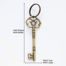 Juego de llavero con saco de logo de banco de goblins callejeros, collar de banco mágico de aleación con forma de llave hueca vintage, joyería de moda para hombres, colección de fans, accesorios de disfraz de Halloween, Pascua, Acción de Gracias, Navidad, Día del Niño, Carnaval, regalo creativo, accesorio de coche, encanto de bolso, accesorio escolar, gótico lindo, Y2k