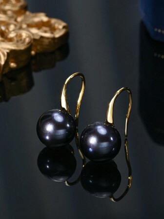 1 Pair 8-9mm Cultured Freshwater Pearl Earring Hooks