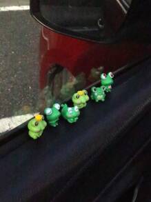 6pcs Car Interior Ornaments, Car Frog Decoration, Car Accessories, Center Console, Cute Frog - Multicolor - View 3