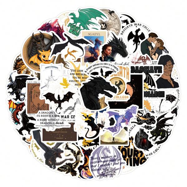 120PCS Fourth Wing Stickers Fourth Wing Merch Dragon Stickers Aesthetic