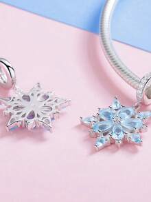 Newsoul 1 件迷人真 925 純銀魚鱗吊飾珠女士適合手鐲手鍊精美 Diy 珠寶製作女朋友禮物女士珠寶 - 銀色 - 查看 7