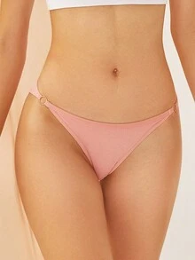 6入組女士實色舒適綸花邊三角褲 - 彩色 - 查看 5