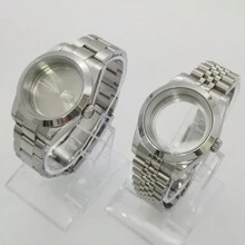 CORGEUT 1入不鏽鋼手錶殼40mm/36mm適配nh35a Nh36a凸紋環形藍寶石水晶星期慶表帶見/實心背部藍寶石水晶配件更換 - 8 - 查看 1