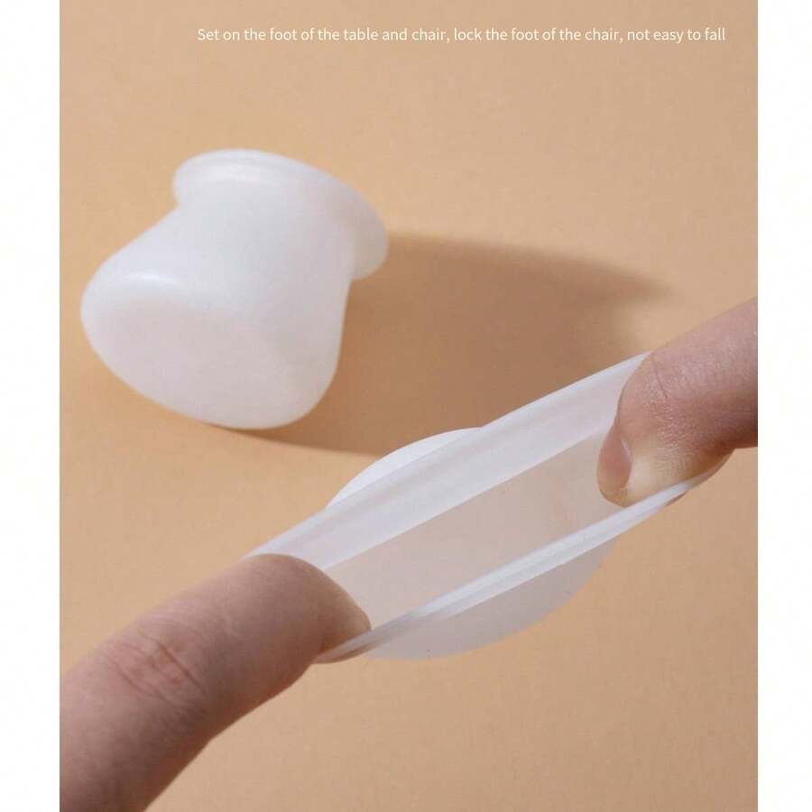 Silicone Table And Chair Leg Caps White/Grey Furniture Feet Pads Floor Protectors Anti-Slip/Scratch, Chair/Table Leg Covers - Noise Reduction - White - View 1