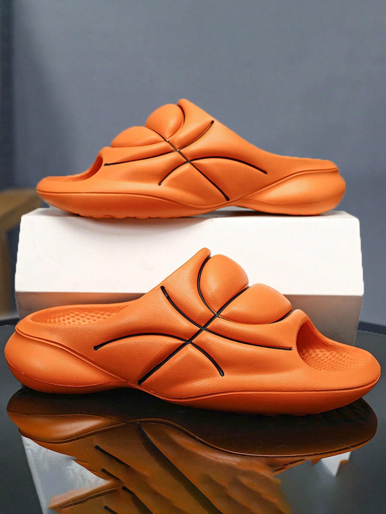 Men s Casual Basketball Slippers Suitable For Indoor And Outdoor Sports With High Appearance Level Versatile And Thick Soled Slippers SHEIN