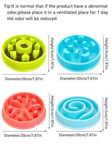 1入狗狗減速進食碗,防止哮嗽碗泰迪金毛犬食物碗,寵物餵食碗 - 綠色 - 查看 5