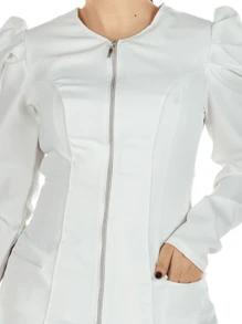 Women Coats - 白色 - 查看 5
