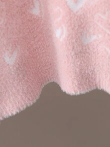 Tween Girl's Heart Pattern Sweater - Baby Pink - View 4