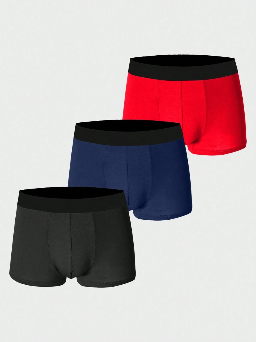 Men'S 3-Pack Breathable And Comfortable Waistband Boxer Briefs - Multicolor - View 1