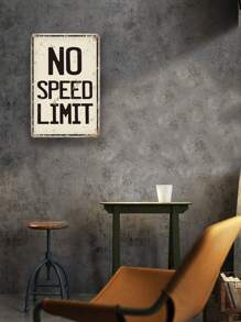 1pc, Metal Sign No Speed Limit Signs Vintage Reproduction Funny Garage Man Cave Metal Sign, Race Car Posters For Men Bedroom Garage Accessories Funny Metal Signs Room Stuff Wall Decor Wall Art Decor 8x12 Inches - Multicolor - View 6