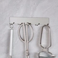 1入門後鉤掛鉤,適用於鑰匙和衣物 - 3/5掛鉤自粘式不銹鋼壁掛 - 銀色 - 查看 4