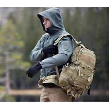 Chamarra Rompevientos Impermeable Táctica Abrigos Hombre - Caqui - Ver 6