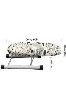 1set Mini Ironing Board For Sleeves, Small Size Iron Board, Pp Plastic + Iron + Printed Fabric Cover, Home Use - Multicolor - View 2