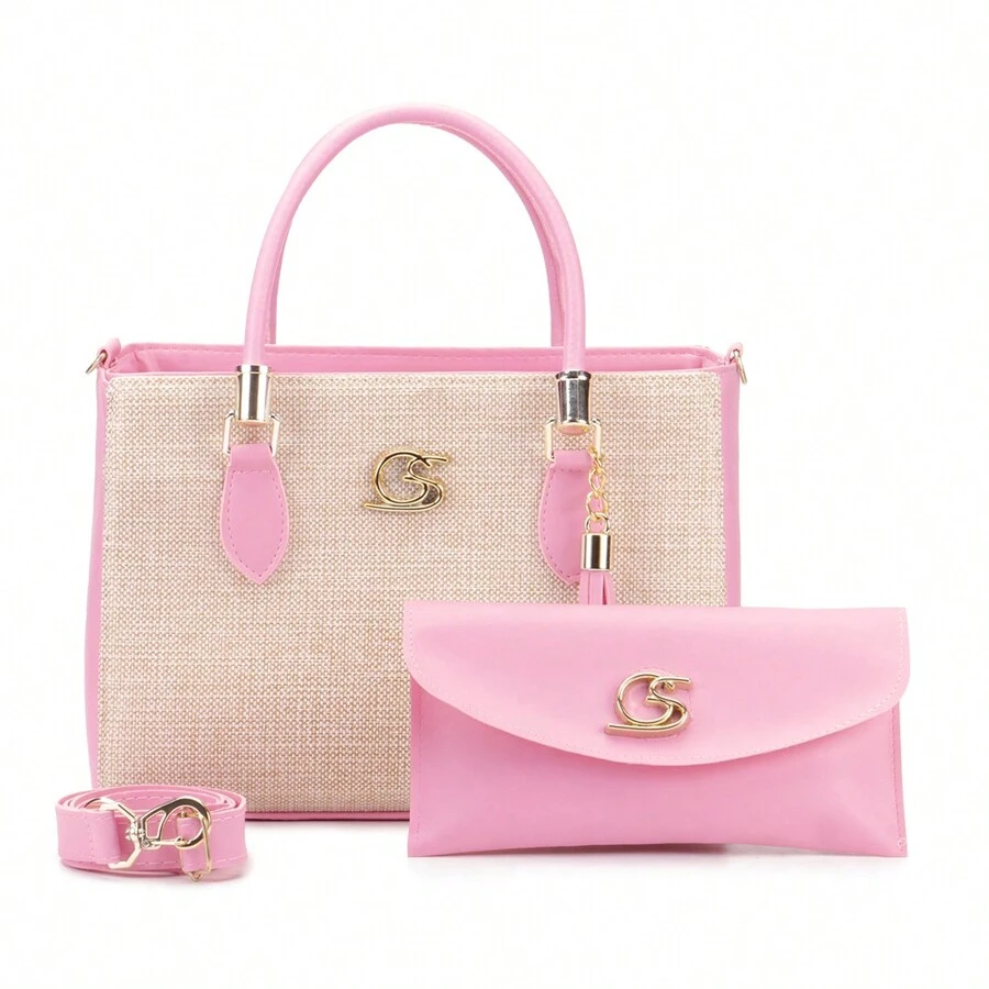 Women Bag Sets - Baby Pink - View 1