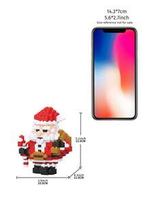 1入組聖誕雪人模型迷你積木,創意聖誕老人裝飾,有趣的桌面拼圖節日裝飾,適用於家庭/辦公室,適合作為聖誕節朋友和戀人的禮物 - 彩色 - 查看 4