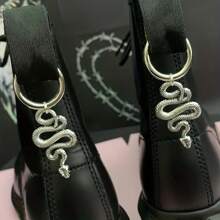 2入組大尺寸蟒蛇造型鞋墊,適用於鞋子/靴子 - 銀色 - 查看 2