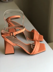 Women Heeled Sandals - 橘色 - 查看 3