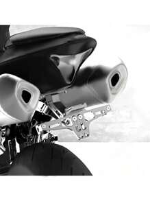 Universal Adjustable Motorcycle License Plate Holder With Led Light - 銀色 - 查看 2