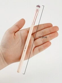 1支粉色蓮花雕花遮瑕/唇彩/粉底/修容混合化妝刷工具 - 藕粉色 - 查看 6