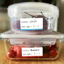 120pcs/Roll Removable Freezer Labels,Food Label Stickers With Date Tag,Waterproof & Oil Resistant Can &Jar Labels,Cleaning Without Residue,Red, Orange, Green, Blue - Blue - View 8