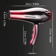 DELIYA [歐規](800W)吹風機套裝，適用於家庭使用的專業直流馬達快速乾燥，具有2種速度、3種熱度設定，贈品(擴散器、噴嘴、梳子) - 紫色 - 查看 4