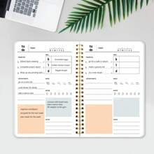 1 PC Daily Week Planner Task List Notebook Management Unfated Schedule Agenda Planner School Planner Work Planner Spiral Planner. - White - View 5