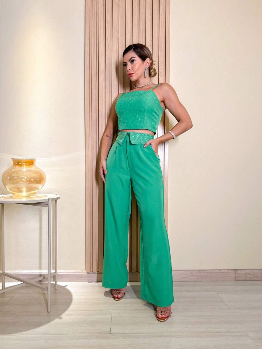 Women Two-Piece Outfits - 綠色 - 查看 1