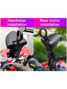 Qc3.0 18w 摩托車手機架充電器,帶太陽和雨的支架,支持手機座 - no charger - Handle installation - 查看 3