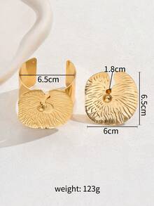 2 件/組復古金屬花朵手鐲戒指套裝適合女士派對 - 花朵 - 查看 10