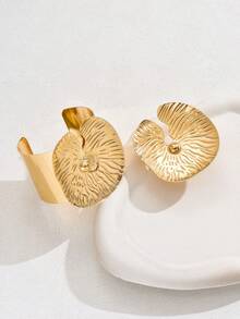 2 件/組復古金屬花朵手鐲戒指套裝適合女士派對 - 花朵 - 查看 6