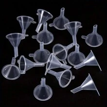 10Pcs Clear Plastic Mini Funnel For Lab Bottles, Essential Oils, Perfumes, Spices, Sand Art, And Powder - Essential Tool For Accurate Measurement And Transfer, Living Room Home Bedroom Bathroom House Decor, Travel Stuff, Wedding, Party, Birthday, Gifts For Men Mom Dad Friends, New Years, Accessories, Funny Gift