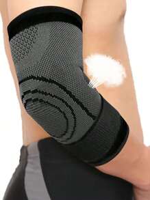 1 pieza Almohadilla protectora de codo para gimnasio y deporte, Vendaje elástico de soporte para el codo, Manga para el brazo para deporte al aire libre, baloncesto - Negro - Ver 8