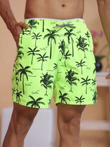Men Shorts - Lime Green - View 1