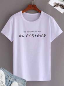 T-Shirts For Couples. Couple Outfit T-Shirts, TWO Pieces, Duo, Friends Phrase, Boyfriends - trắng - Xem 3