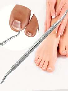 3pcs Stainless Steel Ingrown Toenail Tool Kit - Double Sided Pedicure Nail File, Lifter, Spoon, And Pusher For Cleaning And Removing Ingrown Toenails,Bag,Organizer,Storage