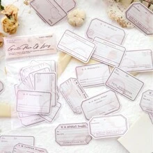 YANJI 1 Pack Of 30pcs Minimalist Journal Sticker Pack, Decorative Diy Handmade Material, For Cellphone, Notebook, Laptop, Scrapbook, Garbage Journal And Collage Material - Redwood - View 1